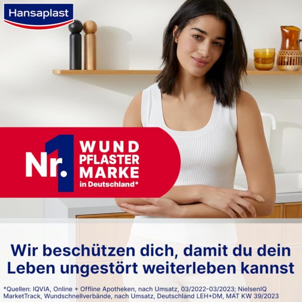 Hansaplast Erste Hilfe Pflaster Mix (20 Strips), Pflaster Set in verschiedenen Größen ideal für unterwegs, Wundpflaster mit Bacteria Shield – Bild 8