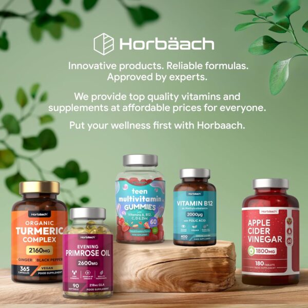 Vitamin B12 Tabletten 1000µg | 1+ Jahr Vorrat - 450 Vegane Stück | Hochdosiert Reines Supplement mit Folsäure | von Horbaach – Bild 9