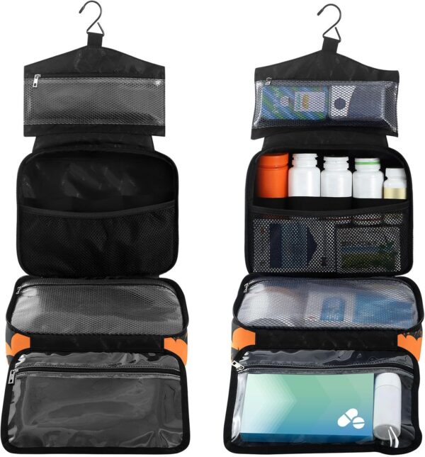 Fustylead Halloween Fliegende Fledermäuse Schwarze Silhouette Reise Medizin Aufbewahrungstasche Große Haushalt Pillenflasche Organizer mit Reißverschluss für Erste Hilfe, Pillen, Vitamine, – Bild 2