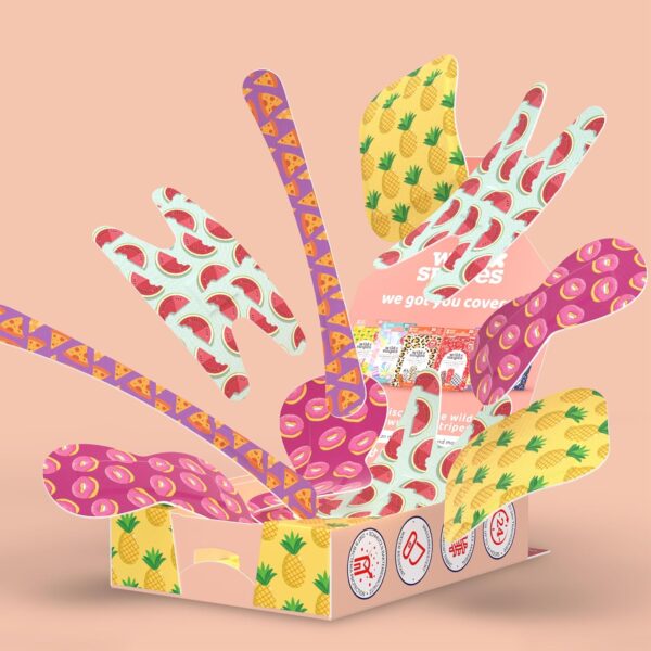 Wild Stripes Pflaster Set I Wasserfeste Pflaster I Finger Flexi Food I Wundpflaster Hautfreundlich I Ergonomische Passform I 24h Schutz I Duschpflaster Wasserresistent I 20 Stück – Bild 4