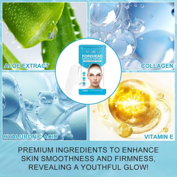 Wrinkle Anti-Falten-Pflaster für die Vorderseite, 12 Stück, Gesichtslifting – pflegende Mischung aus Kollagen und Vitamin E zur Reduzierung von Falten und zur endgültigen Wiederherstellung der Haut – Bild 6