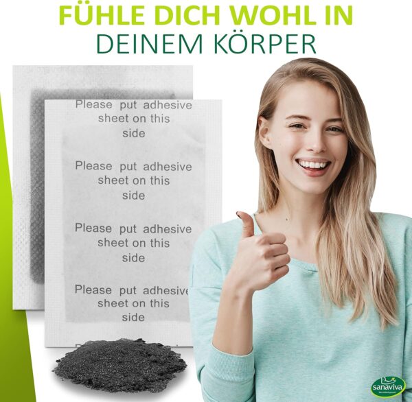 sanaviva® Bambuspflaster Fußpflaster aus natürlichem Bambus Essig und Turmalin - Pflaster für Fuß - Foot Pads Bambus - Bambuspads (40 Stück) – Bild 6